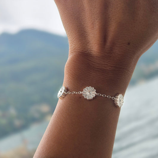 Rosette Silver Bracelet