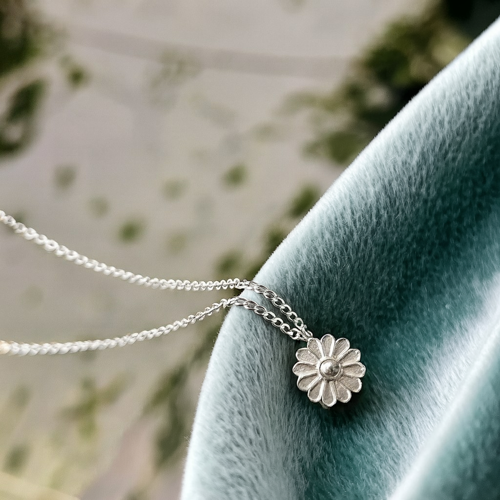 Rosette Silver Necklace