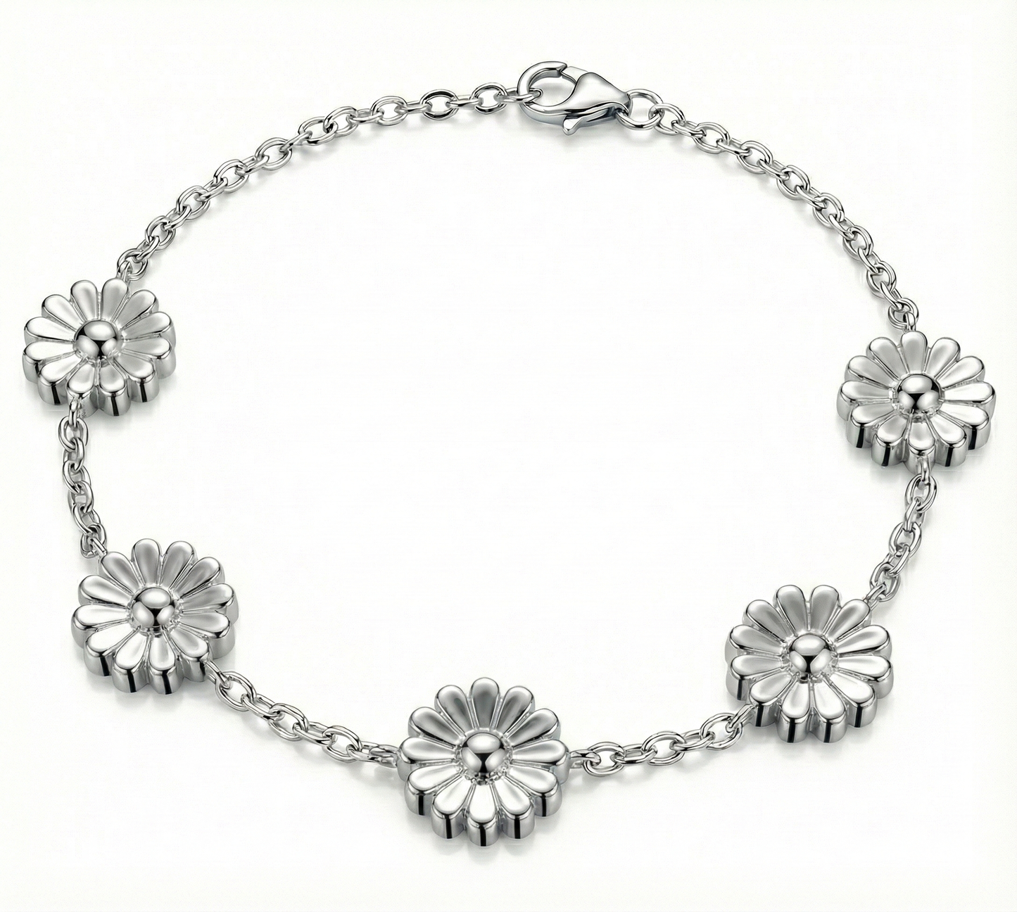 Rosette Silver Bracelet
