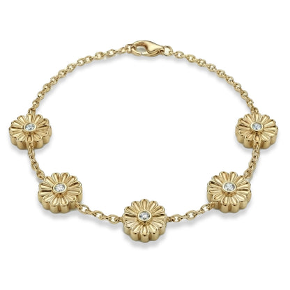 Rosette Gold Diamond Bracelet
