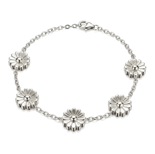 Rosette Silver Bracelet