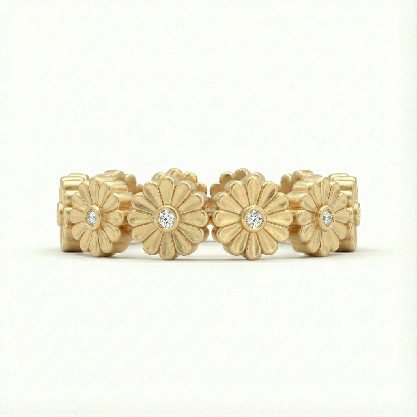 Rosette Gold Diamond Ring