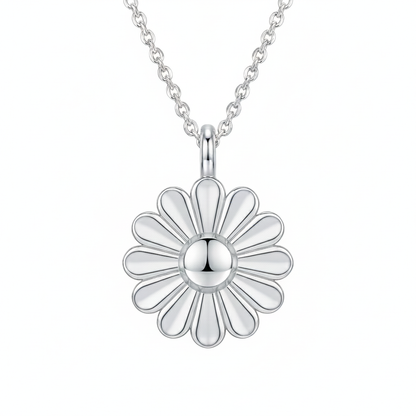 Rosette Silver Necklace